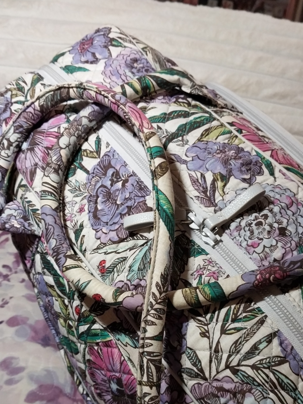 Vera Bradley Grand Weekender Lavender Meadow - Picture 8 of 12